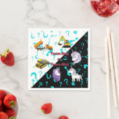 チームボーイvsチームガール重量機器対ユニコーン スタンダードカクテルナプキン (インサイチュ)