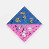 チームボーイvsチームガール重量機器対ユニコーン スタンダードランチョンナプキン (角)