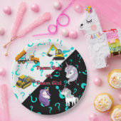 チームボーイvsチームガール重量機器対ユニコーン ペーパープレート (パーティー)