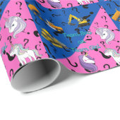 チームボーイvsチームガール重量機器対ユニコーン ラッピングペーパー (ロールコーナー)
