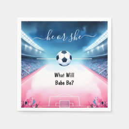 チームボールピッチおもしろいサッカーフィールド性別の表示 スタンダードカクテルナプキン