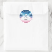 チームボールピッチおもしろいサッカーフィールド性別の表示 ラウンドシール (バッグ)