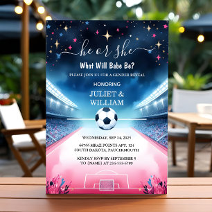 チームボールピッチ楽しいサッカー場性別発表 招待状