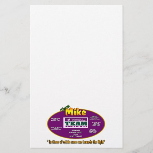 チームマイクの文房具 便箋 (正面)