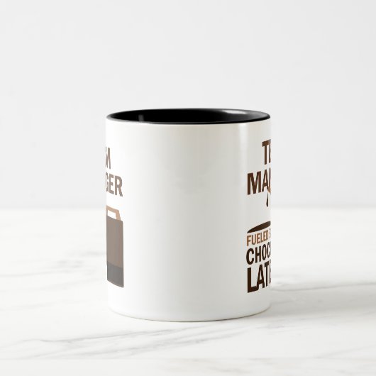 チームマネージャーの(おもしろいな)チョコレート ツートーンマグカップ (中央)