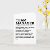 チームマネージャー カード (黄色い花)