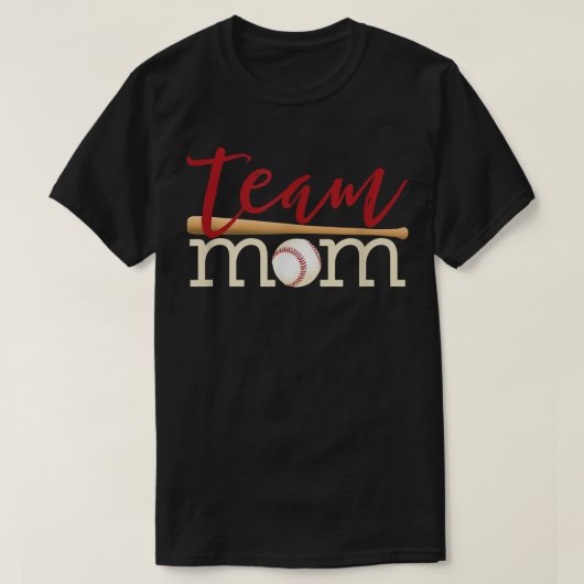 チームママの母の贈り物野球またはソフトブ Tシャツ (デザイン正面)