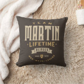 チームマーチンの有効期間メンバパーソナライズされたー名 クッション (ブランケット)