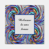 チームメンバーのようこそカラフルビジネス マグネット (正面)