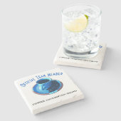 チームメンバー |コーヒー消費スクワッドカスタム ストーンコースター (横)