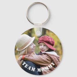 チームモダンのママのカスタム写真 キーホルダー