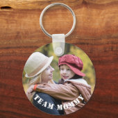 チームモダンのママのカスタム写真 キーホルダー (正面)