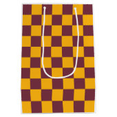 チームモダンスピリットスクールカラーズカレッジおもしろいの確認 ミディアムペーパーバッグ (裏面)