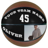 チームモダン名写真付きバスケットボール バスケットボール (正面)