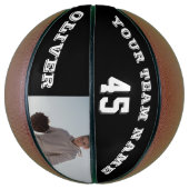 チームモダン名写真付きバスケットボール バスケットボール (縦)