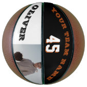 チームモダン名写真付きバスケットボール バスケットボール (縦)