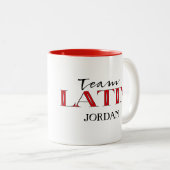 チームラテンパーソナライズされた社交ダンスダンス ツートーンマグカップ (正面右)