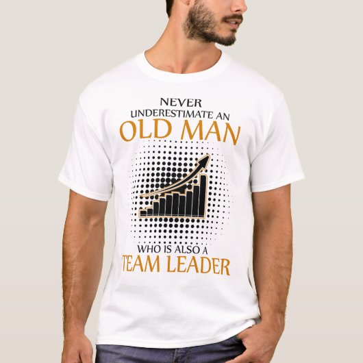 チームリーダーを過小評価しない Tシャツ (正面)