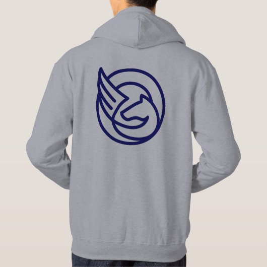 チームレイブンフード付 パーカ (裏面)