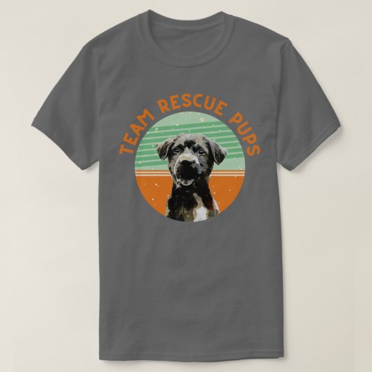チームレスキューアップ採用Dontショップ犬の恋人 Tシャツ (デザイン正面)