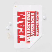 チームレッドカスタマイズネームゴルフチーム建物イベント ゴルフタオル (インサイチュ)