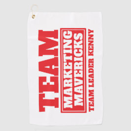 チームレッドカスタマイズネームゴルフチーム建物イベント ゴルフタオル