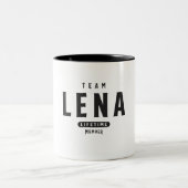 チームレナの有効期間メンバパーソナライズされたー名 ツートーンマグカップ (中央)