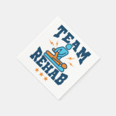 チームレハブフィジカルセラピーセラピストスクワッドスタッフ スタンダードカクテルナプキン (角)