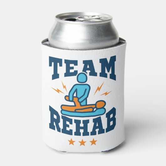 チームレハブフィジカルセラピーセラピストスクワッドスタッフ 缶クーラー (缶正面)