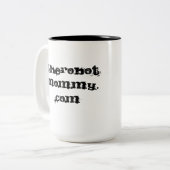 チームロボットマグは行きます ツートーンマグカップ (正面左)