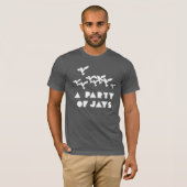 チームワイシャツ! (人の無地のなデザイン) Tシャツ (正面フル)