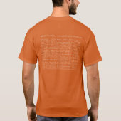 チームワイシャツ! (人の輪郭のデザイン) Tシャツ (裏面)