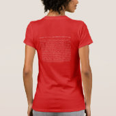 チームワイシャツ(女性の輪郭のデザイン) Tシャツ (裏面)