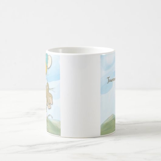 チームワークおめでとうベアーマウスとカタツムリ コーヒーマグカップ (中央)