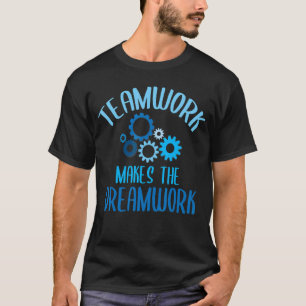 チームワークがドリームワークやる気を起こさせるスポーツQ Tシャツ