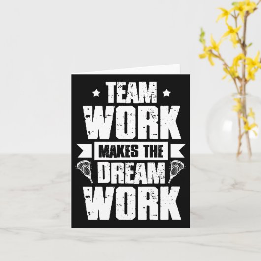 チームワークがドリームワークラクロスチームLax Pl カード (黄色い花)