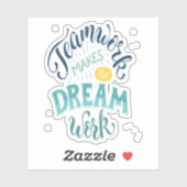 チームワークが夢の仕事をする シール (シート)