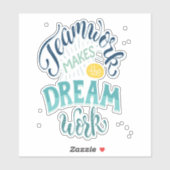 チームワークが夢の仕事をする シール (シート)