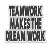 チームワークが夢の仕事をする シール (正面)