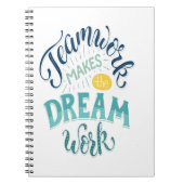 チームワークが夢の仕事をする ノートブック (正面)