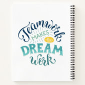 チームワークが夢の仕事をする ノートブック (裏面)