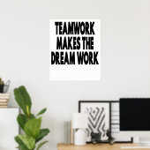 チームワークが夢の仕事をする ポスター (ホームオフィス)