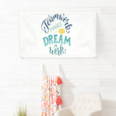 チームワークが夢の仕事をする 横断幕 (インサイチュ)