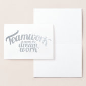 チームワークが夢の仕事をする 箔カード (ディスプレー)