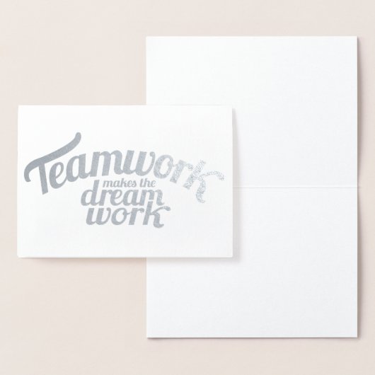 チームワークが夢の仕事をする 箔カード (ディスプレー)