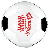 チームワークが夢の仕事をグラフィック文字 サッカーボール (回転)