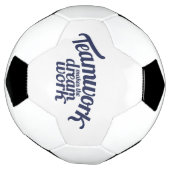 チームワークが夢の仕事をグラフィック文字 サッカーボール (回転)