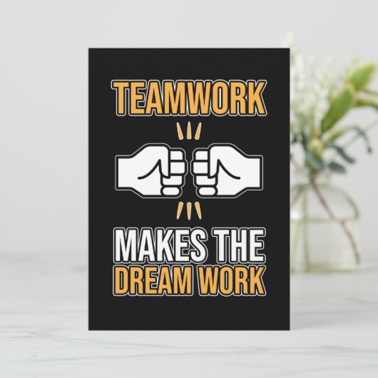 チームワークが夢の仕事を従業員に感謝G サンキューカード (スタンド正面)