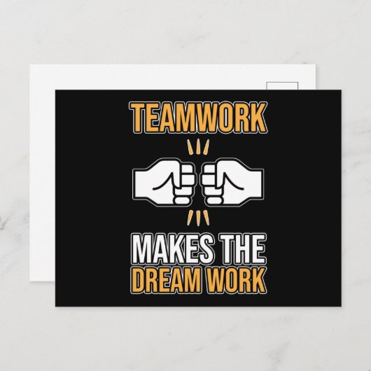 チームワークが夢の仕事を従業員に感謝G 案内ポストカード (正面/裏面)
