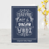 チームワークが夢を作ってくれてありがとう カード (黄色い花)